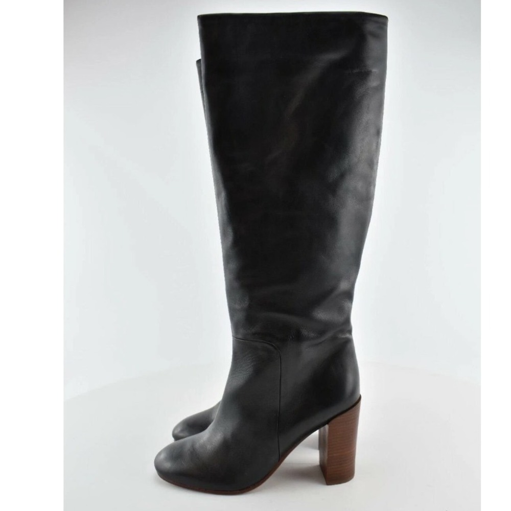 Land's End Women's Stanton‎ High Heel "Black" Leather Pull On Boots Size 7.5 B - Picture 14 of 14